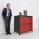 Ver imagem 5 de Mapoteca 10 Gavetas 120,4cm X 122,3cm Aço