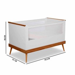 Quarto de Bebê Completo 3 Peças com Berço 2 em 1 Cômoda Guarda Roupa com Espelho Divicar Móveis - 9 Quarto de Bebê Completo 3 Peças com Berço 2 em 1 Cômoda Guarda Roupa com Espelho Divicar Móveis - 9