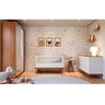 Quarto de Bebê Completo 3 Peças com Berço 2 em 1 Cômoda Guarda Roupa com Espelho Divicar Móveis - 1