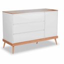 Ver imagem 4 de Quarto de Bebê Completo 3 Peças com Berço 2 em 1 Cômoda Guarda Roupa com Espelho Divicar Móveis