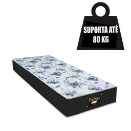 Colchão Solteiro GAZIN de Espuma Paulista Gazin 78x188x20cm Branco/Preto - Suporta até 80kg por Pessoa - 4