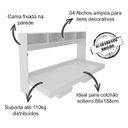 Ver imagem 3 de Cama Retratil Horizontal Solteiro CM8020 Branco Tecno Mobili