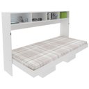 Ver mais imagens de Cama Retratil Horizontal Solteiro CM8020 Branco Tecno Mobili