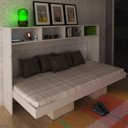 Ver imagem 1 de Cama Retratil Horizontal Solteiro CM8020 Branco Tecno Mobili