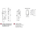 Ver imagem 2 de Fechadura Porta Pivotante Rolete Cromado