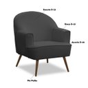 Ver imagem 3 de Poltrona Decorativa Pérola Pés Palito Veludo Cinza