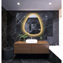 Ver imagem 2 de Espelho orgânico decorativo iluminado com led quente 80x90cm
