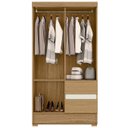Ver imagem 5 de Guarda Roupa Solteiro 100cm 4 Portas Raely Atacama/off A15 - Mpozenato
