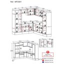 Ver imagem 5 de Cozinha Completa de Canto com Rodapé Veneza Multimóveis MP2081 com Armário e Balcão Branca