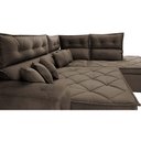 Ver imagem 5 de Sofá de Canto 2.60x2.36m Retrátil e Reclinável com Molas Cama inBox Platinum Direito Suede Café
