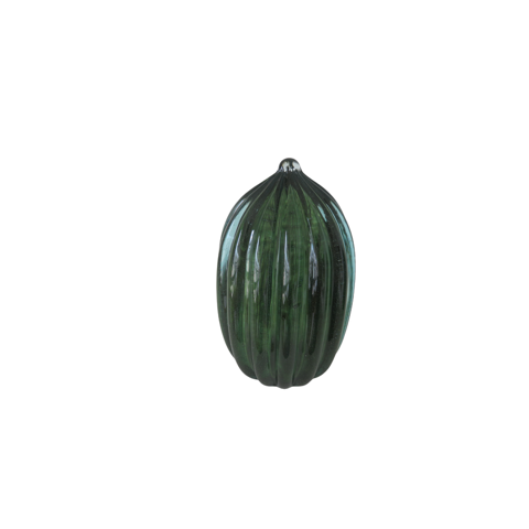 Vaso Tipo Murano de Vidro Oval Verde Decoração Ambientes 18 X 13 cm Casa Del Grande