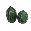 Ver imagem 3 de Vaso Tipo Murano de Vidro Oval Verde Decoração Ambientes 18 X 13 cm Casa Del Grande