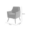 Ver imagem 3 de Poltrona Decorativa Veludo Júlia RR Divano