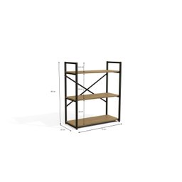 Estante para Livros Industrial Baixa 3 Prateleiras 89cmx72cm   - 2