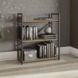 Estante para Livros Industrial Baixa 3 Prateleiras 89cmx72cm   - 1