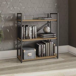 Estante para Livros Industrial Baixa 3 Prateleiras 89cmx72cm  
