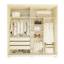 Ver imagem 3 de Guarda Roupa 100% Mdf Platinum Led 2 Portas Reflecta Off White - Gelius