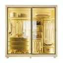 Ver imagem 2 de Guarda Roupa 100% Mdf Platinum Led 2 Portas Reflecta Off White - Gelius