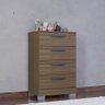 Comoda 4 Gavetas 59 Cm 867 Castanho Poqq Castanho - 3