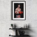 Ver imagem 2 de Quadro Rocky Balboa Boxe - 60x48cm:madeira Branca