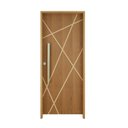 Ver imagem 1 de Kit Porta de Madeira Agatha 1,02 x 2,10 Bat.14cm Fech.Rolete com Puxador - Rodam