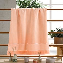 KIT COM 06 TOALHA LAVABO DOHLER VELOUR BORDAR BELLA 30X45CM Cor:Salmão - 1