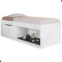 Ver imagem 2 de Cama Box Solteiro Vila Serena com Sapateira e Colchão Branco Framar