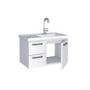 Ver imagem 4 de Gabinete Para Banheiro Em Aço 1 Porta 2 Gavetas Roma