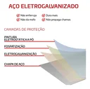 Ver imagem 5 de Gabinete para Banheiro 1 Porta e 2 Gavetas em Aço Branco Romã
