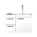 Ver imagem 2 de Gabinete Para Banheiro Em Aço 1 Porta 2 Gavetas Roma