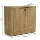 Ver imagem 3 de Armário para Escritório 2 Portas com Chave Versátil 91x81cm Itapuã Marrom