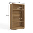 Ver imagem 3 de Armário para Escritório Alto com 2 Portas e 4 Prateleiras com Chave 161x91cm Versátil Itapuã