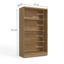 Ver imagem 3 de Armário para Escritório Alto com 2 Portas e 4 Prateleiras com Chave 161x91cm Versátil Itapuã