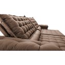 Ver imagem 4 de Sofá Retrátil e Reclinável 2,75m Molas Ensacadas Cama inBox Big Space com Bordado 3D Velusoft