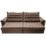 Sofá Retrátil e Reclinável 2,75m Molas Ensacadas Cama inBox Big Space com Bordado 3D Velusoft - 5