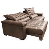 Sofá Retrátil e Reclinável 2,75m Molas Ensacadas Cama inBox Big Space com Bordado 3D Velusoft - 7