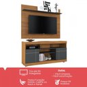 Ver imagem 5 de Rack com Painel para Tv até 55 Polegadas Bello 2 Portas Noce Milano/preto Fosco - Pnr Móveis