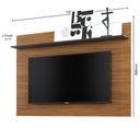 Ver imagem 3 de Rack com Painel para Tv até 55 Polegadas Bello 2 Portas Noce Milano/preto Fosco - Pnr Móveis