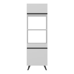 Paneleiro 2 Portas para Forno e Microondas Veneza Multimóveis MP3679.964 Branco/Preto - 5