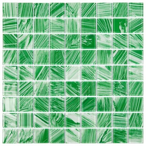 Kit 1m² Pastilha de Vidro Monet 29cm x 29cm Verde Glass Mosaic