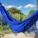 Ver imagem 1 de Rede De Descanso Confortável Lazer Cor Vermelho Com Azul