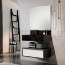 Ver imagem 1 de Conjunto para Banheiro com Espelho Gaveteiro, Bancada em Porcelanato e Cuba Esculpida Max 80cm Yesca