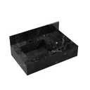Ver imagem 4 de Conjunto para Banheiro com Espelho Gaveteiro, Bancada em Porcelanato e Cuba Esculpida Max 80cm Preto