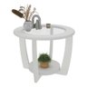 Mesa de Centro Lola Tampo de Vidro Temperado Branco Spazio Móveis - 2