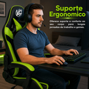 Ver imagem 4 de Cadeira Reclinável com Apoio de Pé Verde e Preta Premium