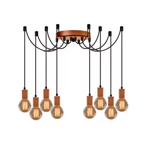 Pendente Joy 6 Lâmpadas Cobre Text. Dm Lume Iluminação