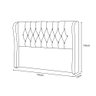 Cabeceira Cama Box Casal Estofada Capitonê Clara 140cm em Veludo Bege - Luxo Estofados - 3