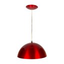 Ver imagem 3 de Kit Utron 3 Luminárias Pendente Alumínio Meia Lua 30cm Cores - Vermelho - Bivolt