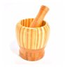 Pilão de Bambu Madeira com Socador Reforçado - 1