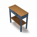 Ver imagem 5 de Aparador com 1 Gaveta Clássico Pequeno MDF Montado Ecomem Prateleira Azul Petróleo - Imbuia